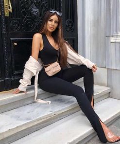 Front Slit Leggings,Slit Leggings