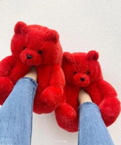 Comfy Teddy Bear,Teddy Bear Plush Slippers,Plush Slippers