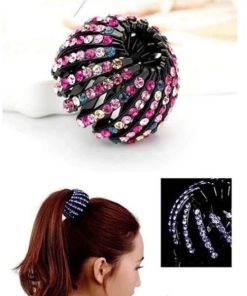 Rhinestone Birds Nest Hairpin