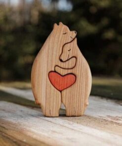 Cuddling Animals,Hand Carved Wooden