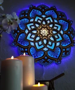 Wooden Mandala,Wooden Mandala Wall,Mandala Wall,Handmade Wooden Mandala Wall Lamp