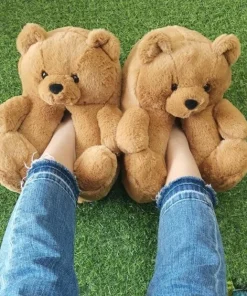 Comfy Teddy Bear,Teddy Bear Plush Slippers,Plush Slippers