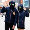 Hooded Winter Jacket,Winter Jacket with Glasses,Jacket with Glasses