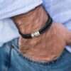 Mens Leather Bracelets Braided