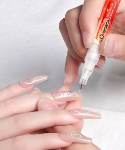 Felt Pen,Ultra Thin Curve Manicure Felt Pen