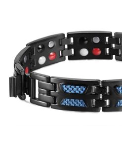 Titanium Bracelet,Blue Titanium,Carbon Blue Titanium Bracelet