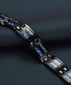 Titanium Bracelet,Blue Titanium,Carbon Blue Titanium Bracelet