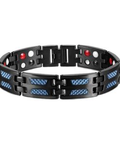 Titanium Bracelet,Blue Titanium,Carbon Blue Titanium Bracelet