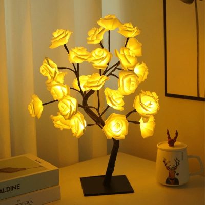 Flower Tree Light,Tabletop Rose Flower Tree Light