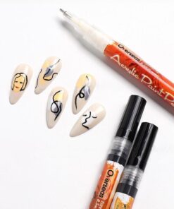 Felt Pen,Ultra Thin Curve Manicure Felt Pen