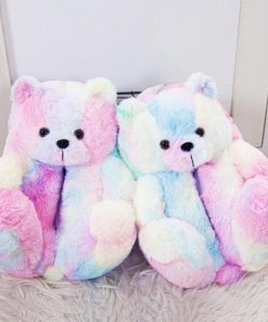 Comfy Teddy Bear,Teddy Bear Plush Slippers,Plush Slippers