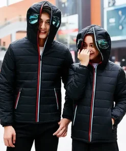 Hooded Winter Jacket,Winter Jacket with Glasses,Jacket with Glasses