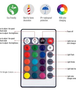 Remote Controlled 16 Color LED Glowing Ball Lights