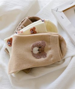 Lovely Bear Middle Tube Socks