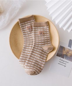 Lovely Bear Middle Tube Socks