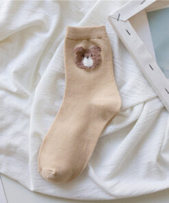 Lovely Bear Middle Tube Socks