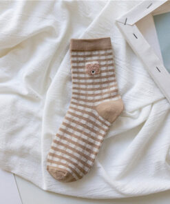 Lovely Bear Middle Tube Socks