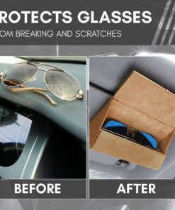 Car Clip-in Leather Glass Holder