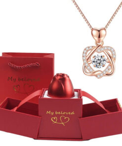 Eternal Rose Heart Necklace Set