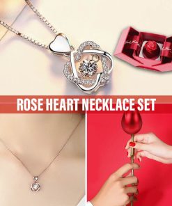 Eternal Rose Heart Necklace Set