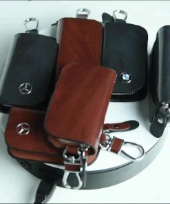 Leather Wood,CAR KEY CASE