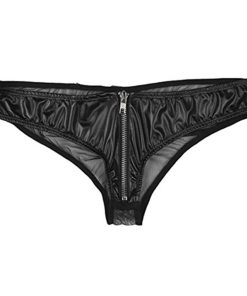 Merry See Leather Onden Zipper Sexy Panties