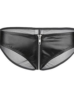 Merry See Leather Onden Zipper Sexy Panties