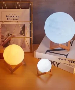 LED 3d Moon Lamp With Stand Starry