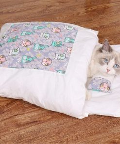Cat Sleeping Bag With Removable Pillow