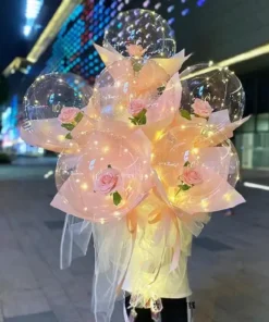 LED Luminous Balloon Rose Bouquet