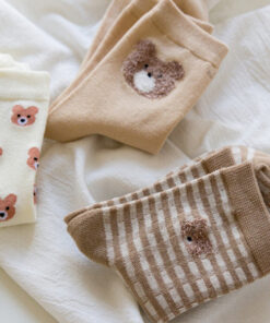 Lovely Bear Middle Tube Socks