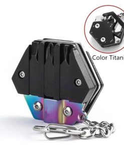 Multifunctional Hexagon Outdoor Keychain Tool