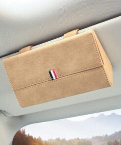 Car Clip-in Leather Glass Holder