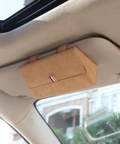 Car Clip-in Leather Glass Holder