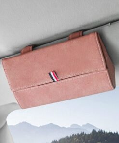 Car Clip-in Leather Glass Holder