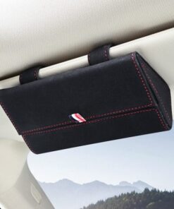 Car Clip-in Leather Glass Holder