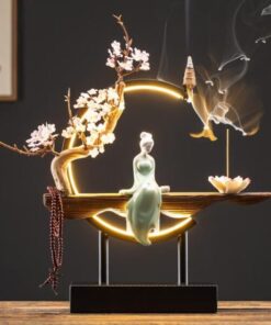 Handmade Fairy Lady Waterfall Backflow Incense Burner