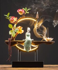 Handmade Fairy Lady Waterfall Backflow Incense Burner