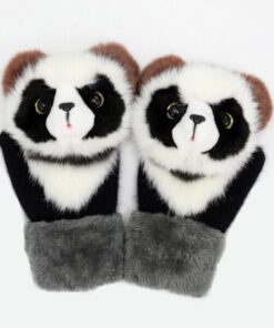 Hand-knitted Cartoon Animal Mittens