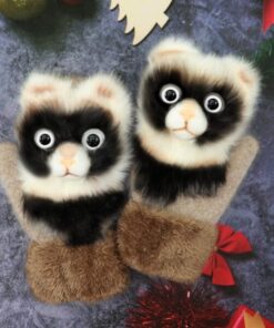 Hand-knitted Cartoon Animal Mittens