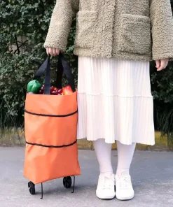 Collapsible Trolley Bags with Folding Wheels