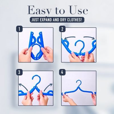 Portable Folding Travel Hangers (4 Pcs)
