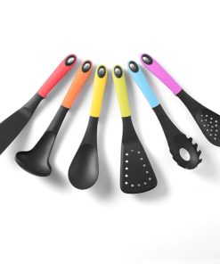 7 Piece Carousel Kitchen Utensil Tool Set With Rotating Storage