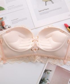 Lace Up Strapless Bra