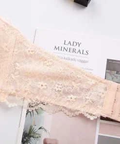 Lace Up Strapless Bra