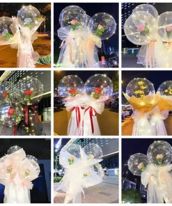 LED Luminous Balloon Rose Bouquet