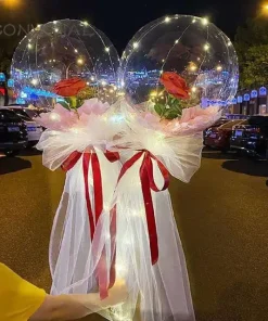 LED Luminous Balloon Rose Bouquet