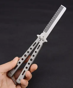 Stainless Steel Butterfly Knife Comb Trainer