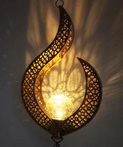 Solar Glass Ball Wind Chime Outdoor Light