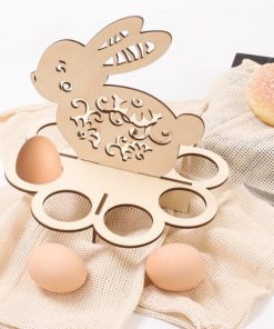 Creative Easter Wooden Bunny Egg Rack